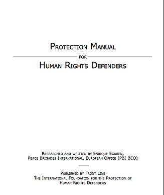 Protection Manual for Human Rights Defenders.