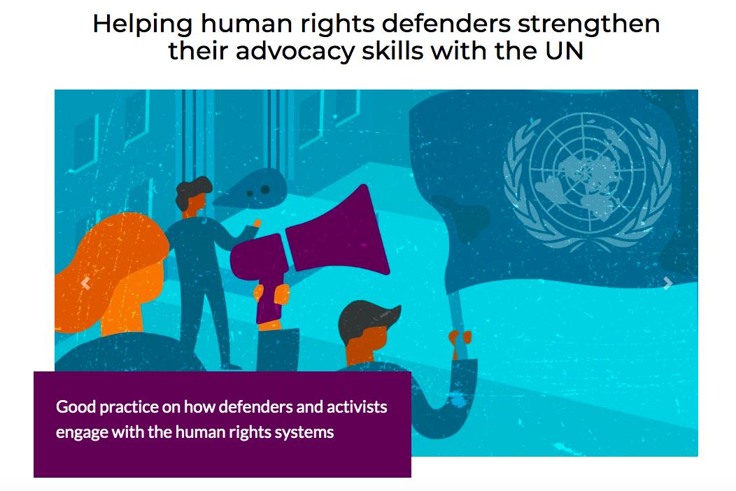 Helping human rights defenders strengthen their advocacy skills with the UN