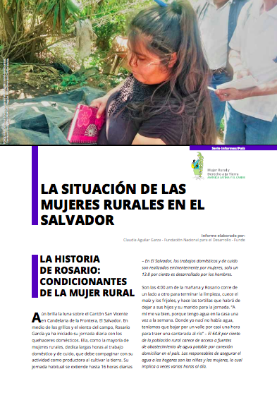 La Situación de las Mujeres Rurales en El Salvador