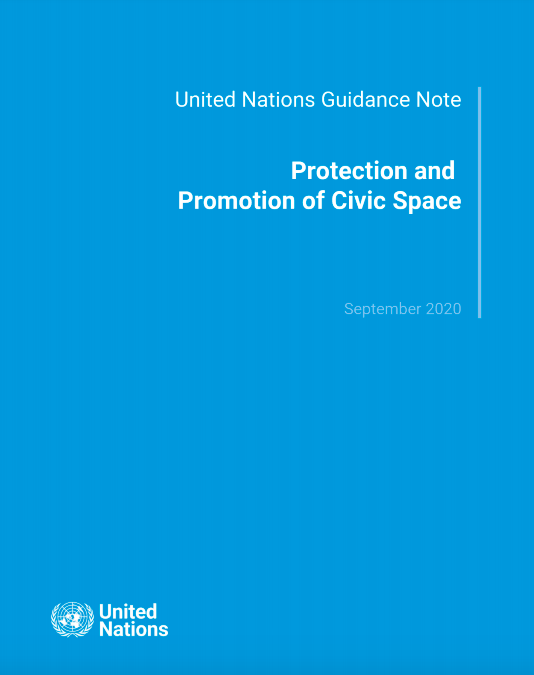UN Guidance Note Protection and Promotion of Civic Space 2020