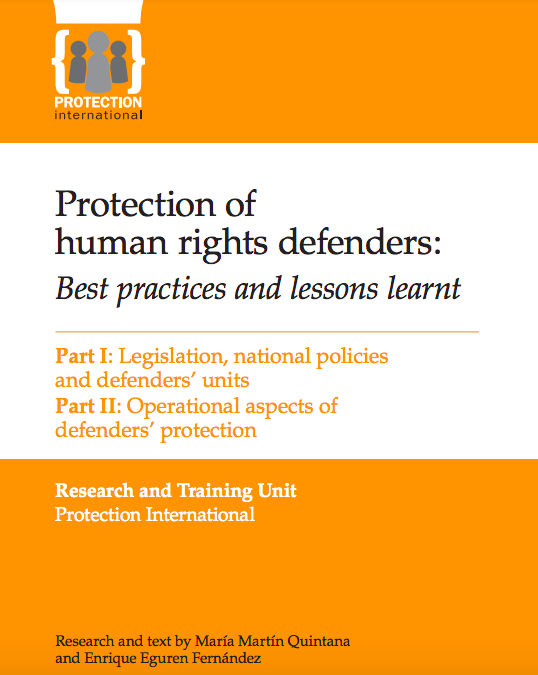 Protection of Human Rights Defenders, Best Practices and lessons learnt